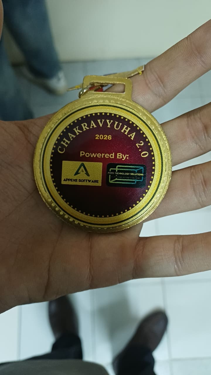 Chakravyuha Season 2 Medal Back View Chakravyuha Season 2 Medal Back View